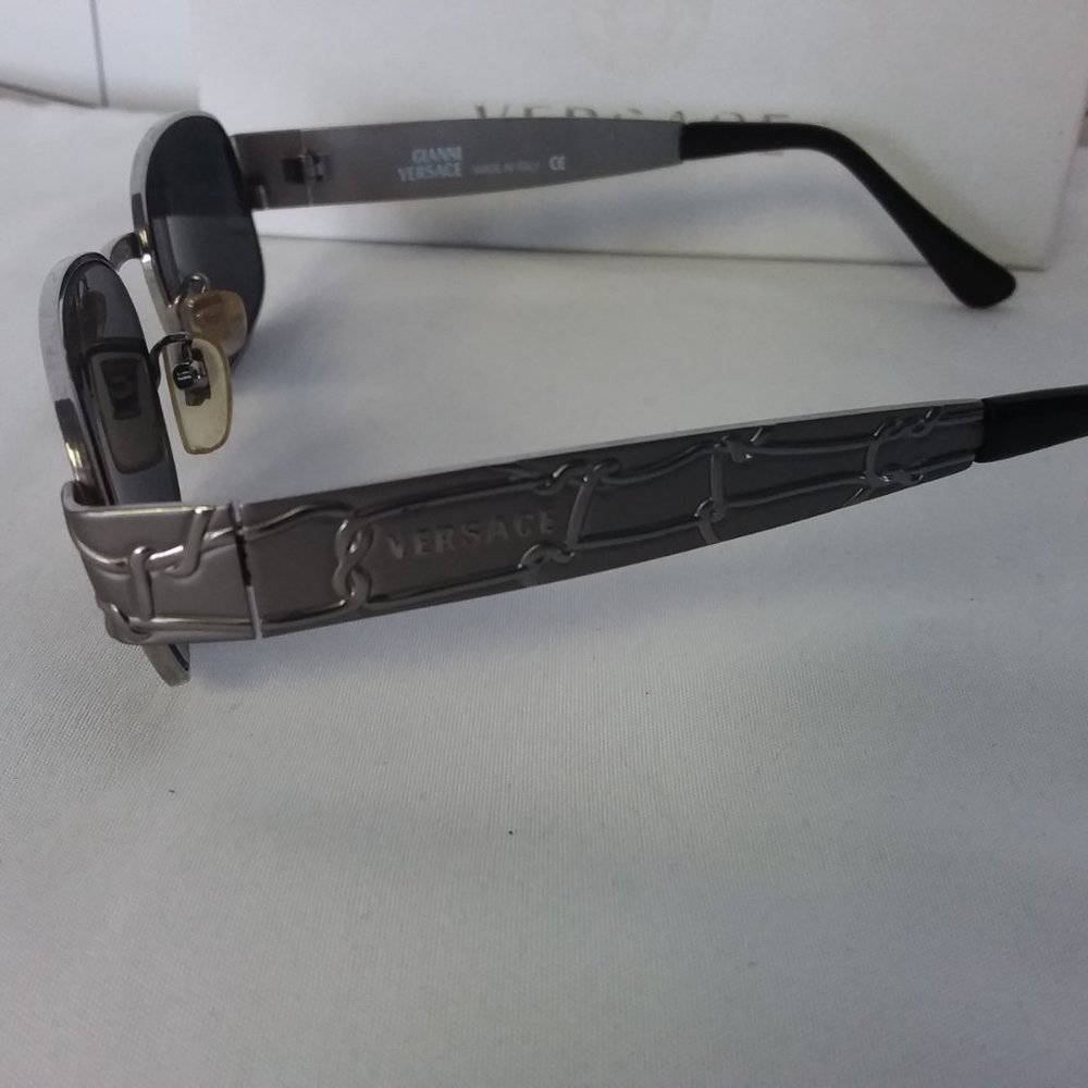Vintage Versace Gunmetal Silver Sunglasses - Picture 2 of 7